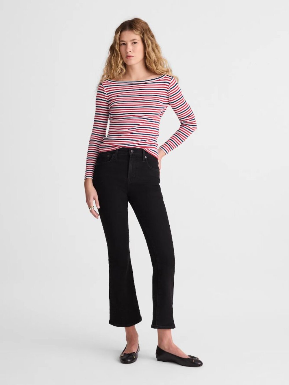 Madewell The '90s Boatneck Tee in Compact Cotton